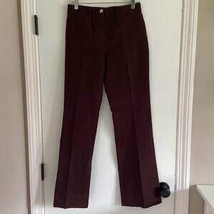 St John Collection Marie Gray Chocolate Brown Stretch Pants Size 2